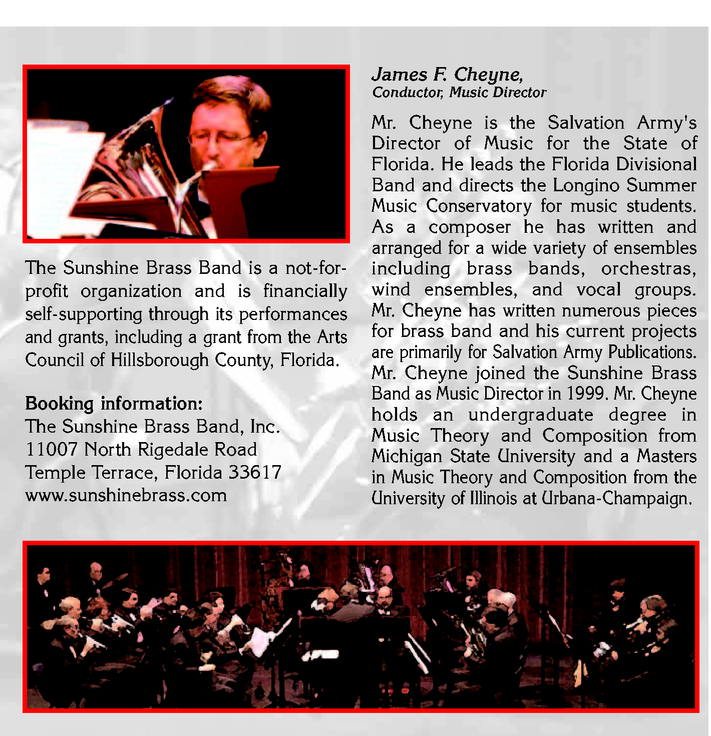 Sunshine and Brass liner notes